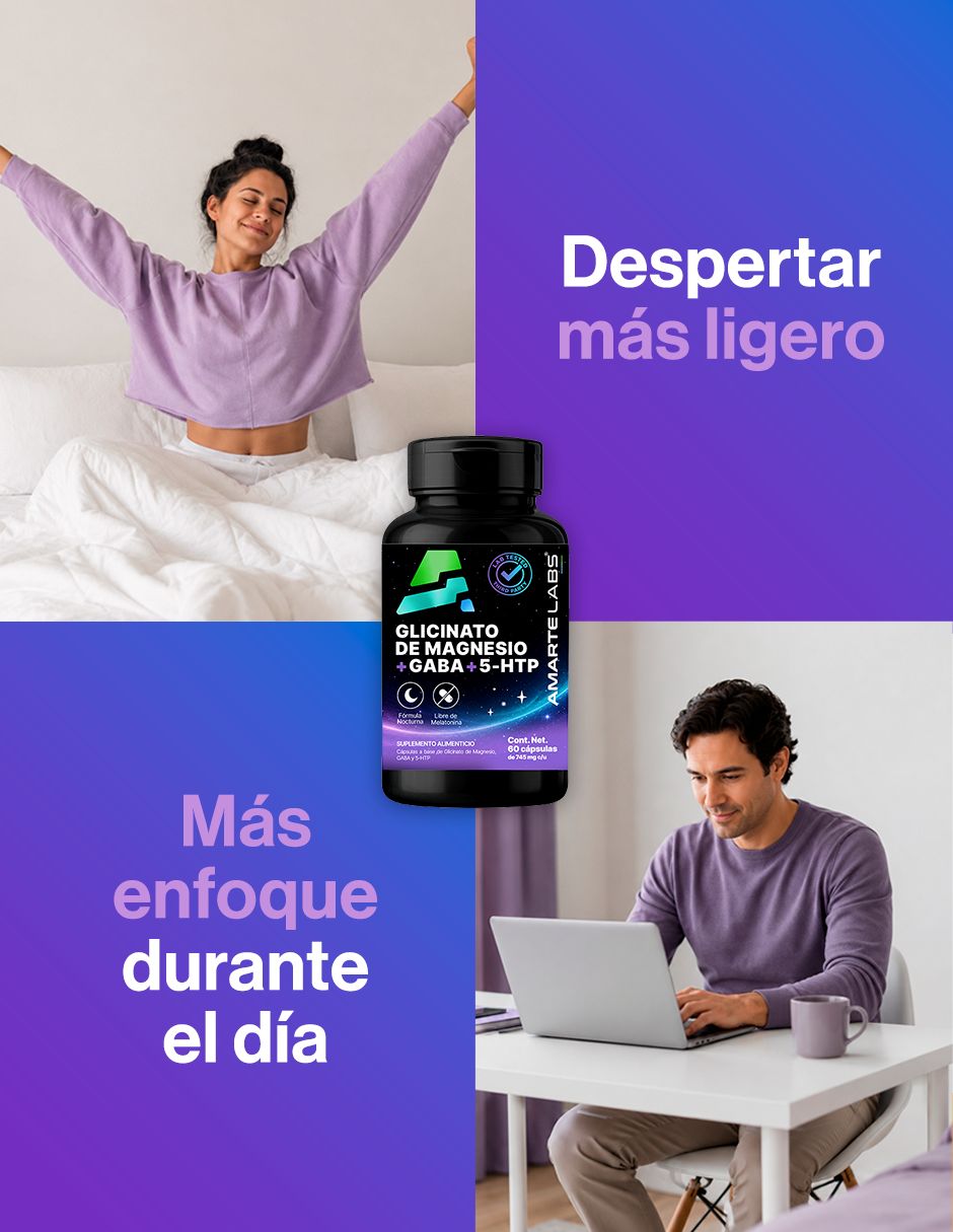 Glicinato de Magnesio + GABA + 5-HTP de 60 cápsulas 7