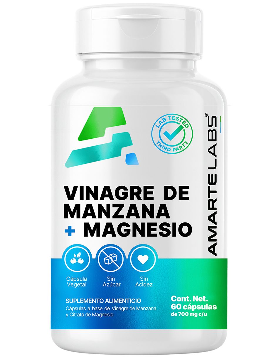 Vinagre de Manzana + Magnesio Amarte Labs de 60 cápsulas
