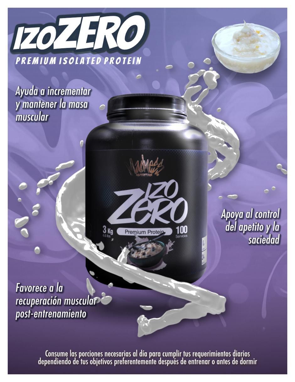 Proteína isolate madness suero de leche suplemento con proteína sabor arroz con leche de 3 kg 3