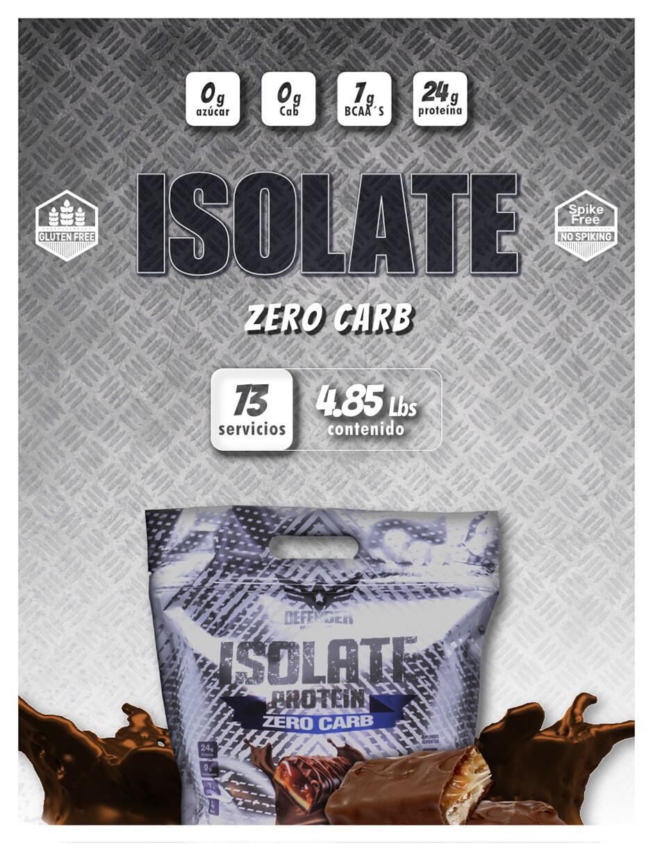 Proteína isolate defender suplemento levanta músculo con proteína sabor chocolate de 2.2 kg 5