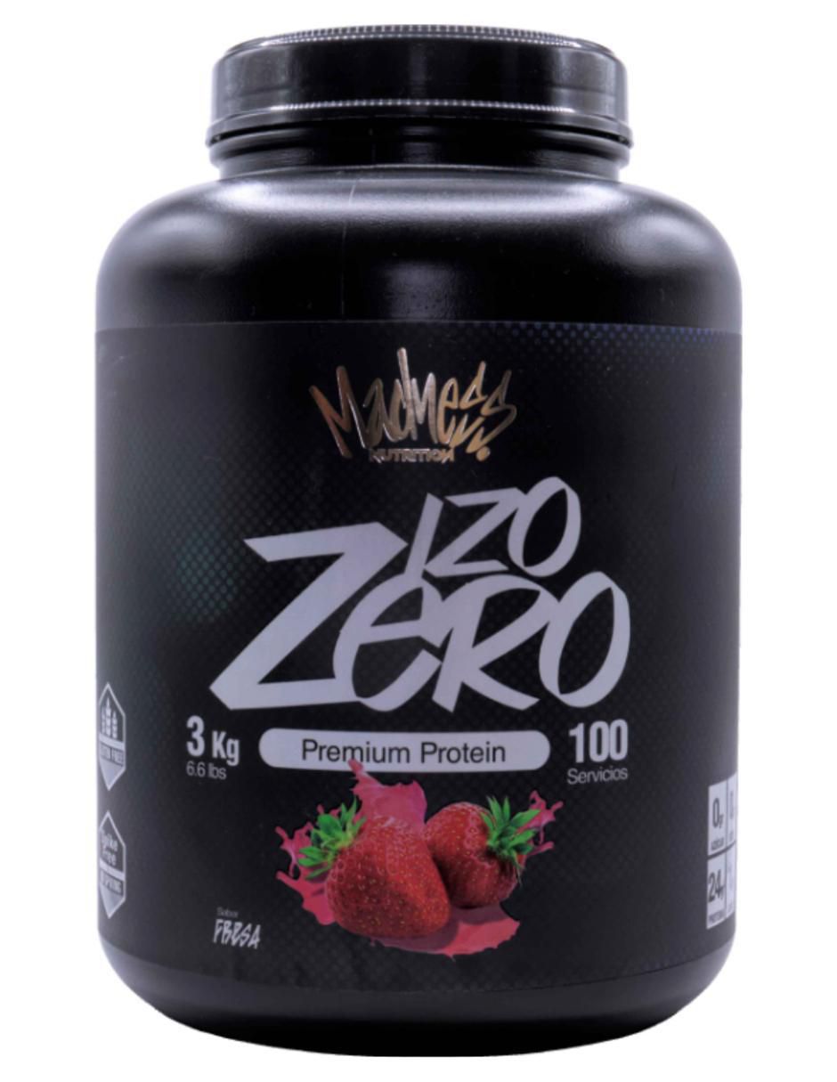 Proteína isolate madness suero de leche suplemento con proteína sabor fresa de 3 kg Proteína isolate madness suero de leche suplemento con proteína sabor fresa de 3 kg