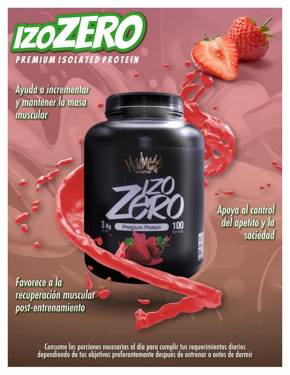 Proteína isolate madness suero de leche suplemento con proteína sabor fresa de 3 kg 3