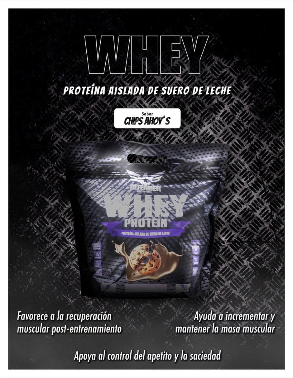 Costal proteína whey defender aislada suplemento con proteína sabor galleta de 2.2 kg 3