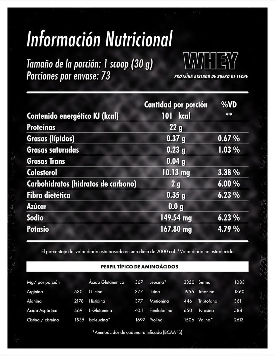 Costal proteína whey defender aislada suplemento con proteína sabor galleta de 2.2 kg 2