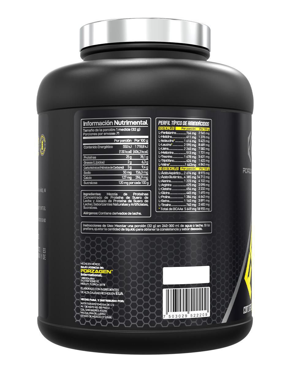 Proteína Forzawhey con proteína de suero de leche sabor vainilla de 2.2 kg 3
