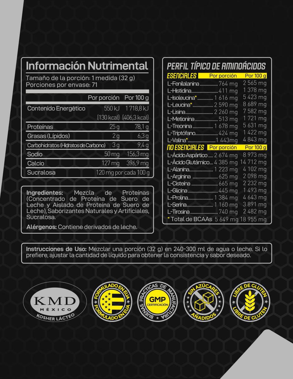 Proteína Forzawhey con proteína de suero de leche sabor vainilla de 2.2 kg 2