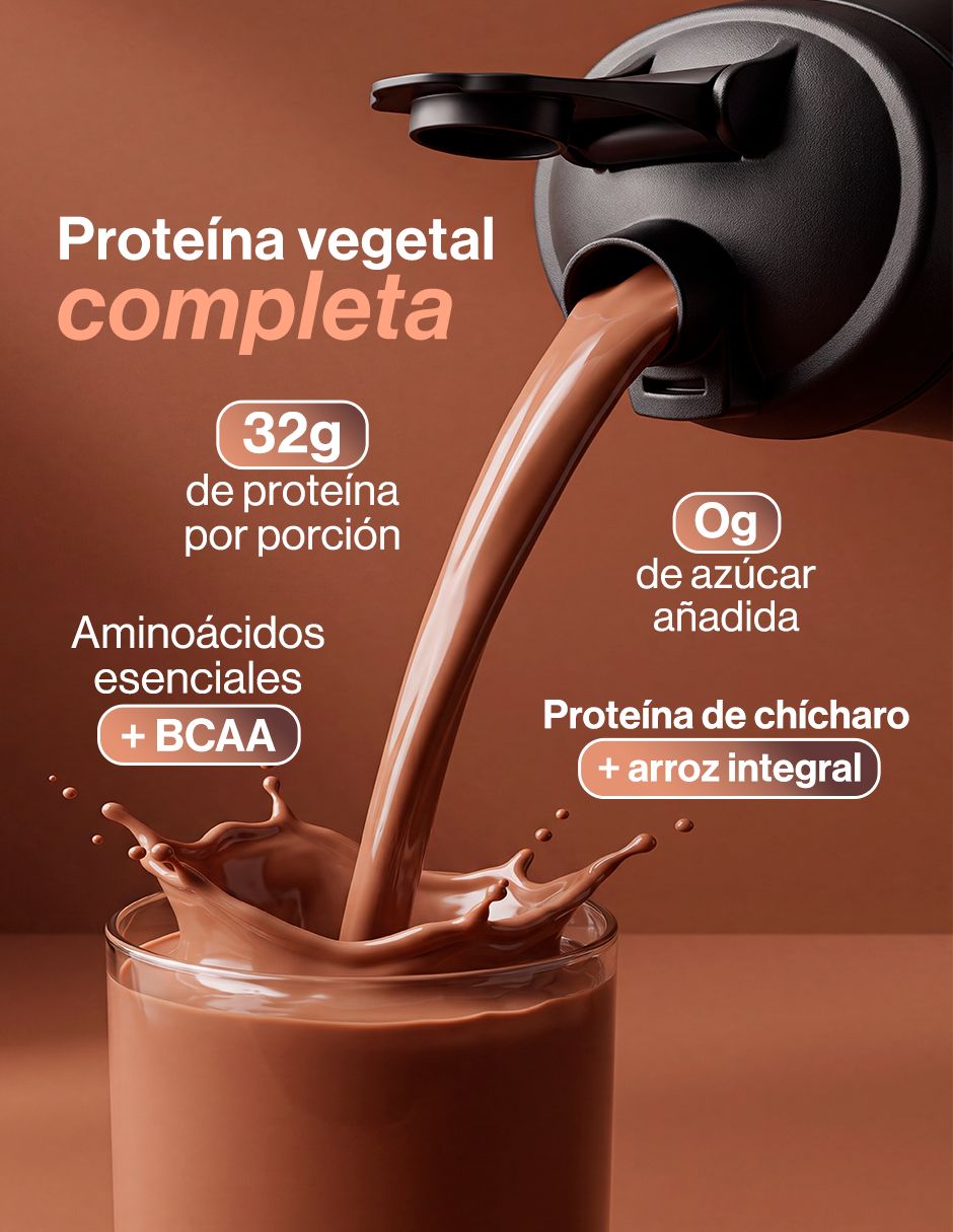 Proteína vegana sabor chocolate de 1.2 kg 8