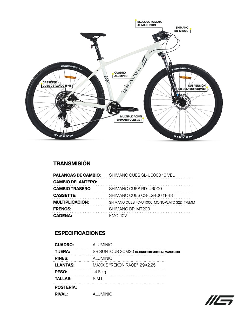 Bicicleta de montaña rodada 29 Vinson 10 7