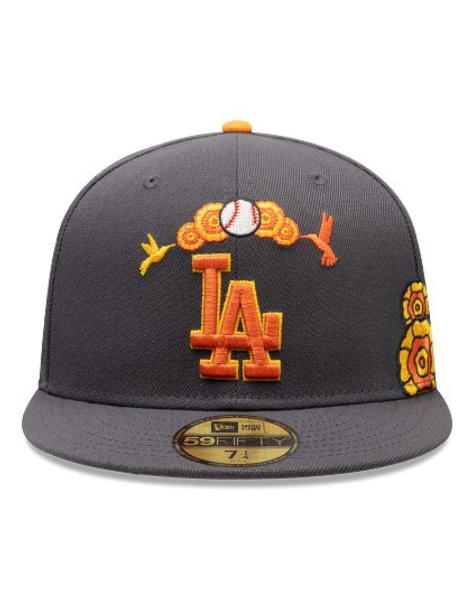 Gorra con visera plana cerrada para béisbol Dia De Muertos Los Angeles Dodgers adulto 5