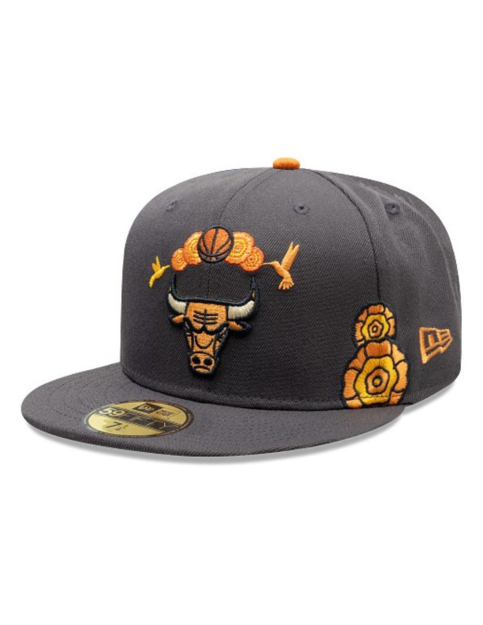 Gorra visera plana cerrada para básquetbol Day Of The Dead Chicago Bulls para adulto