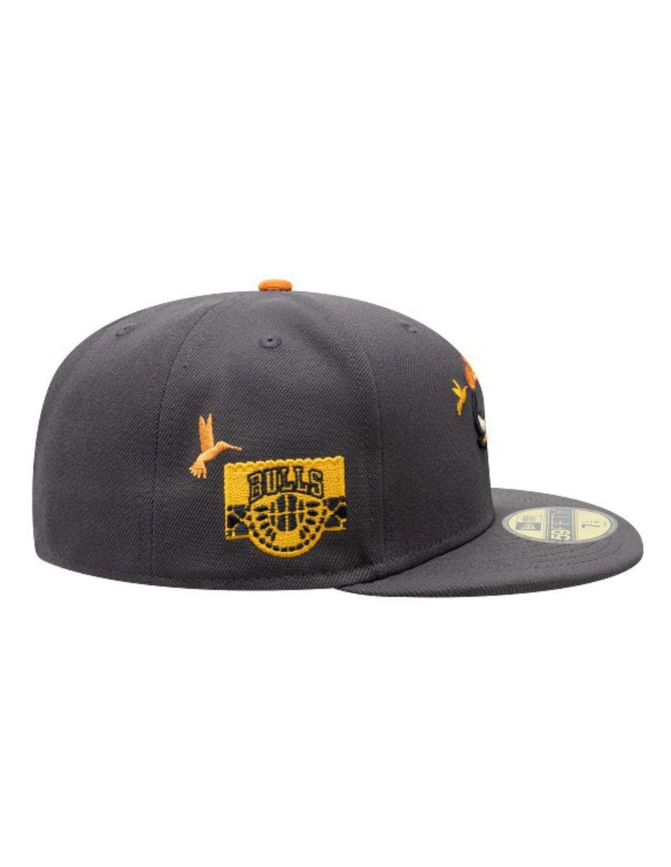 Gorra visera plana cerrada para básquetbol Day Of The Dead Chicago Bulls para adulto