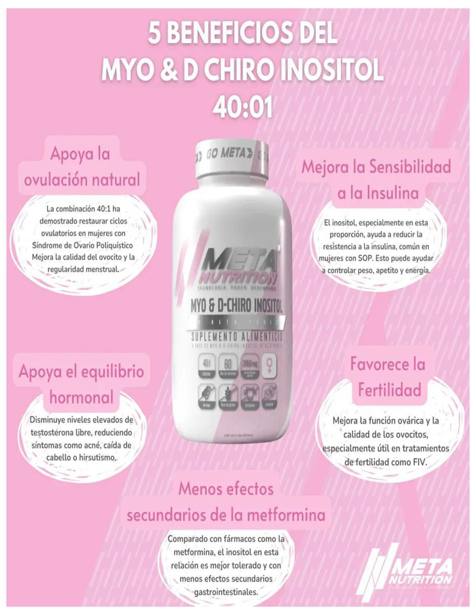 Set de suplementos alimenticios Myo D-Chiro Inositol con multivitaminico