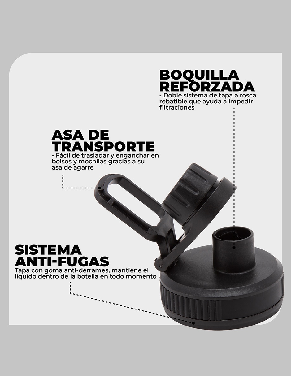 Botella de agua Droplet de acero inoxidable KABK0113 con tapa rosca 1 L