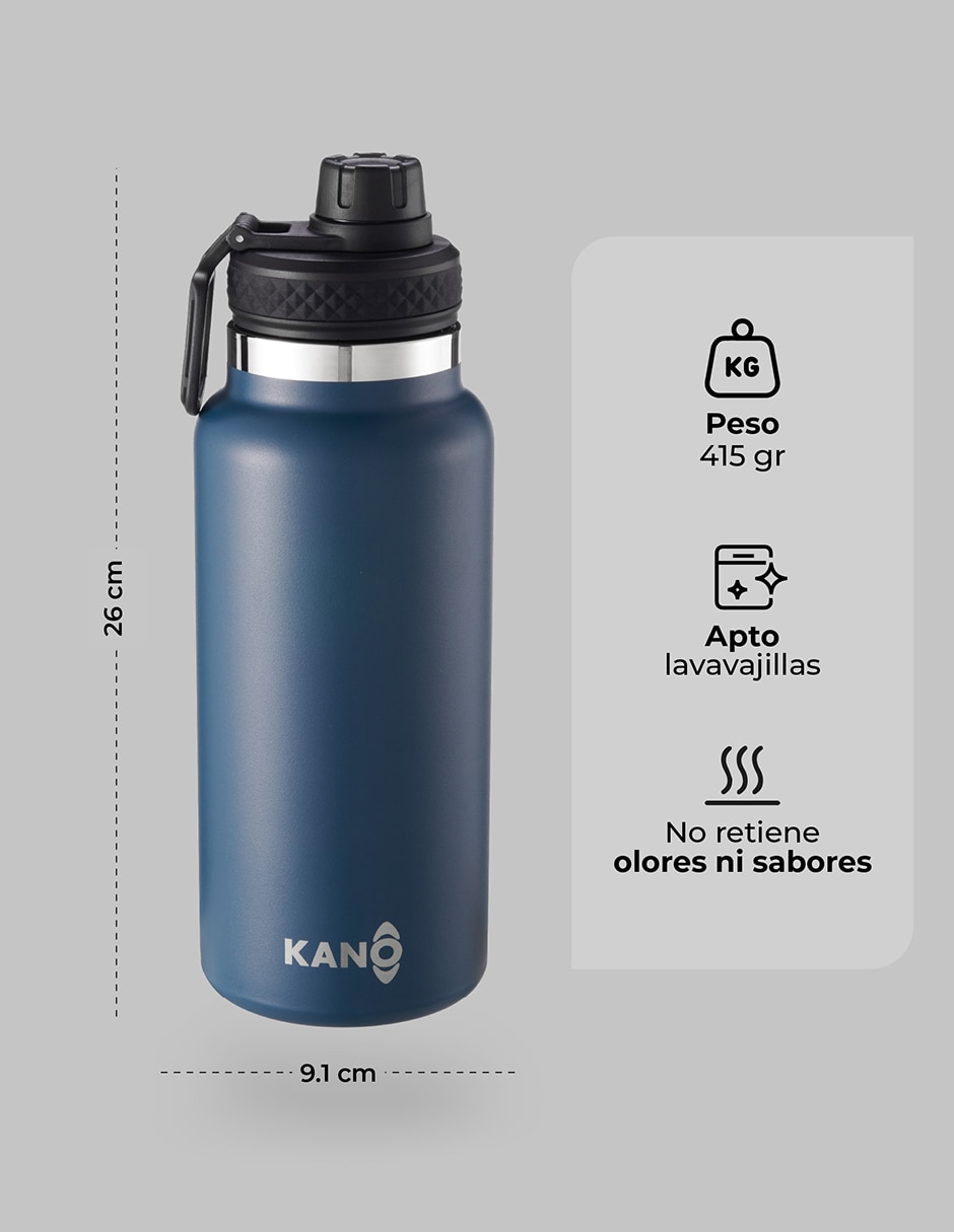 Termo de acero inoxidable con tapa rosca 1 L 9
