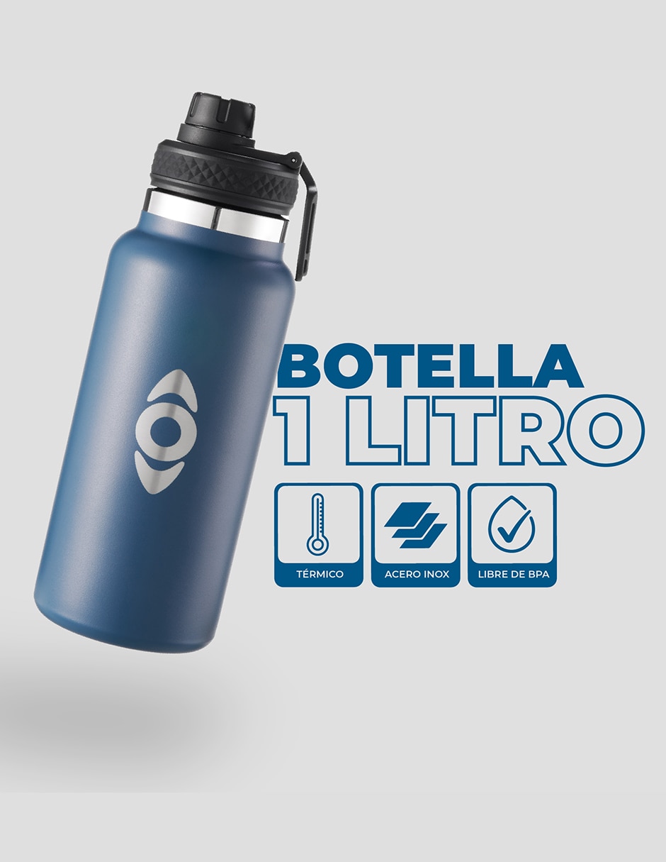 Termo de acero inoxidable con tapa rosca 1 L 4
