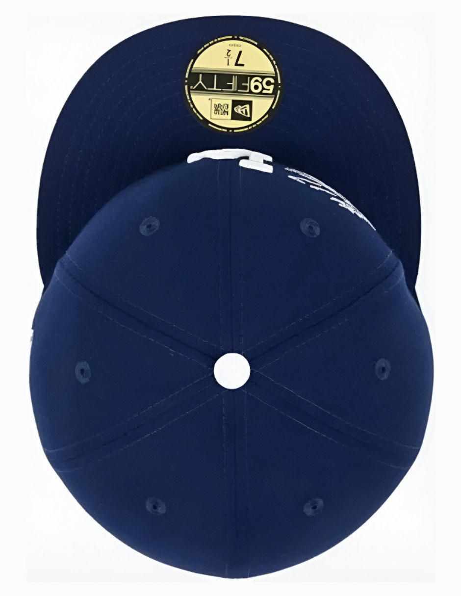 Gorra visera plana cerrada para béisbol 5950 MLB Script Los Angeles Dodgers para adulto
