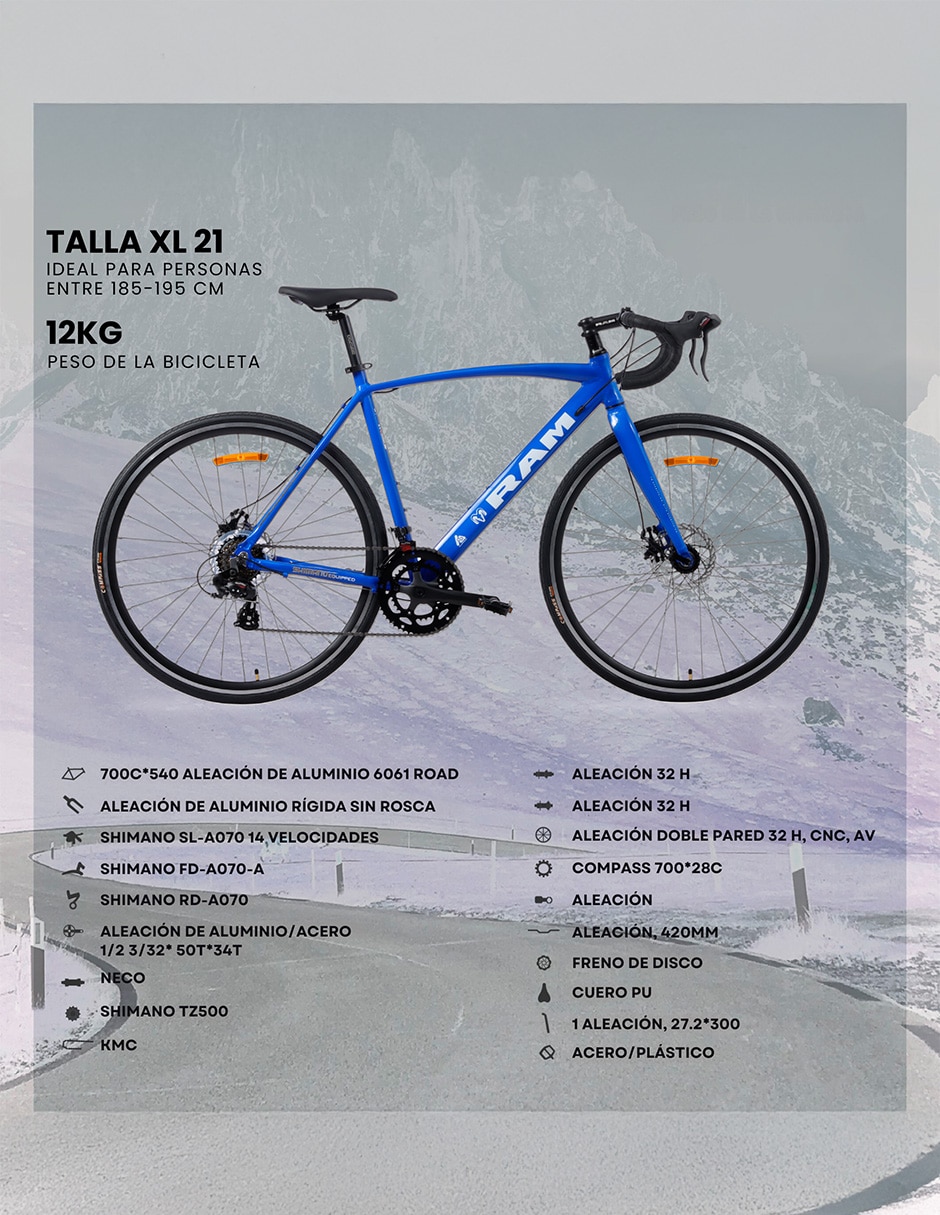 Bicicleta de ruta rodada 700 unisex 2