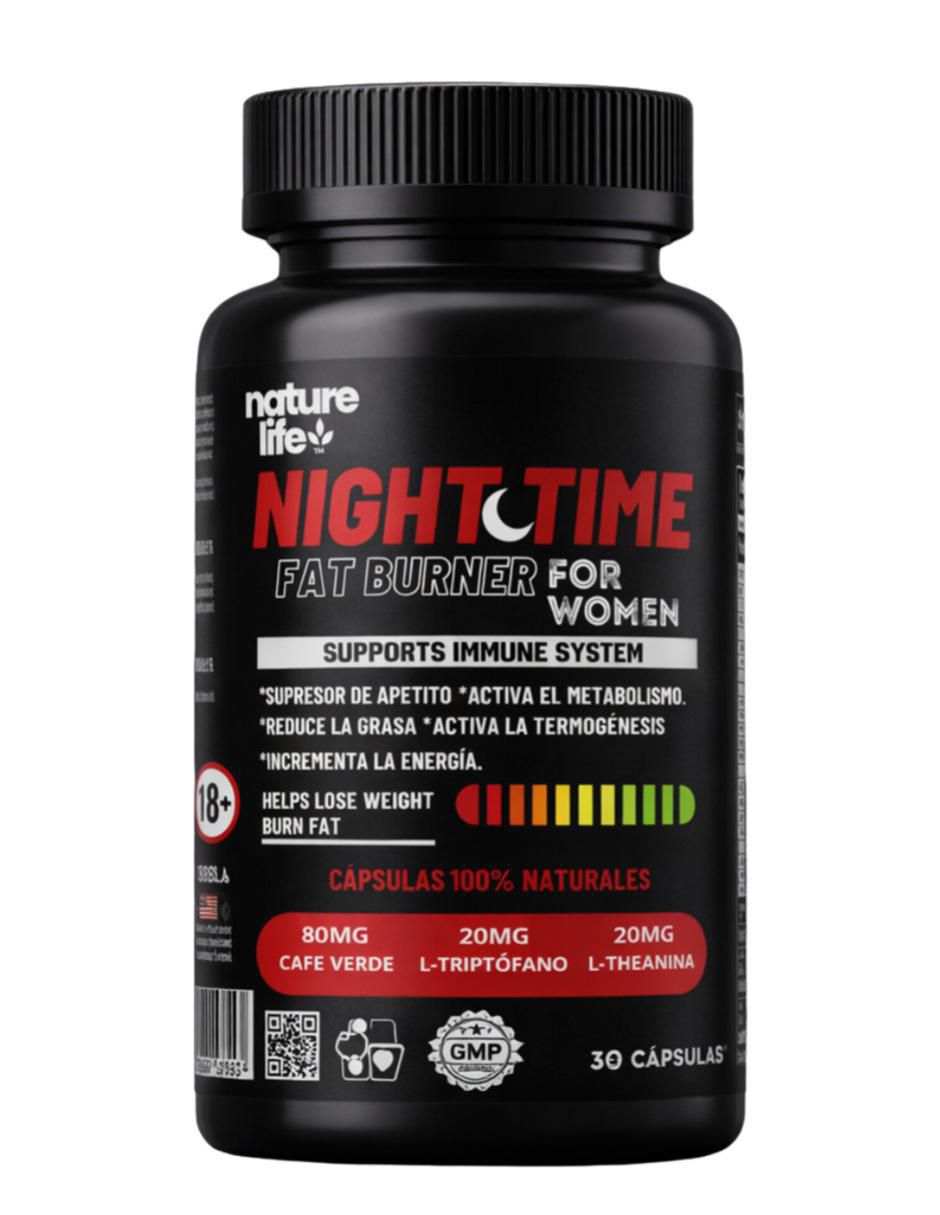 Termogenico Night Time con multivitaminico de 30 cáp