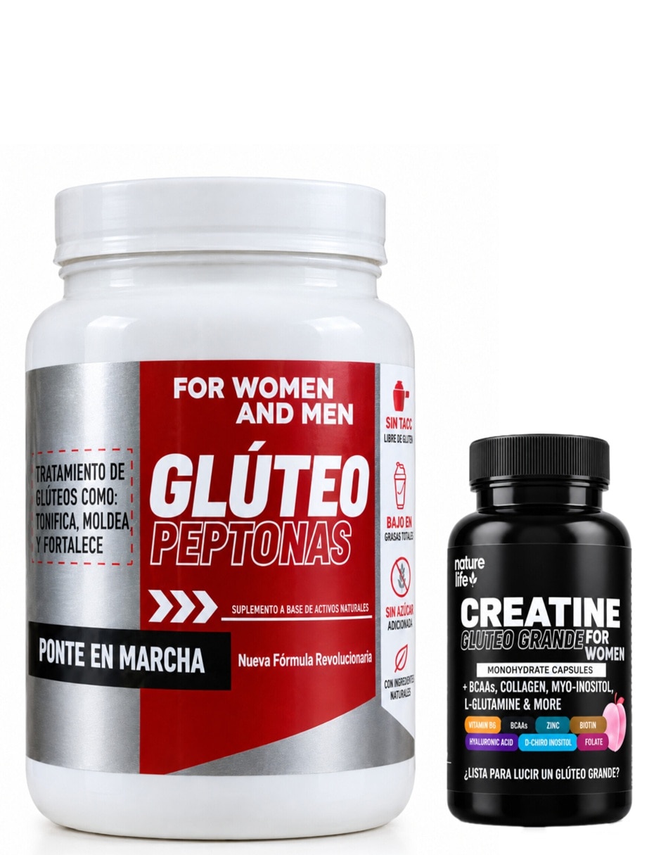 Creatinegluteo grande for women con creatina + vitaminas y aminoácidos de 30 cápsulas