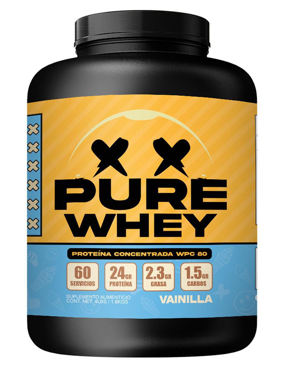 Pure whey vainilla 'con' proteína de suero de leche 'sabor' vainilla 'de' 1.8 kg Pure whey vainilla 'con' proteína de suero de leche 'sabor' vainilla 'de' 1.8 kg