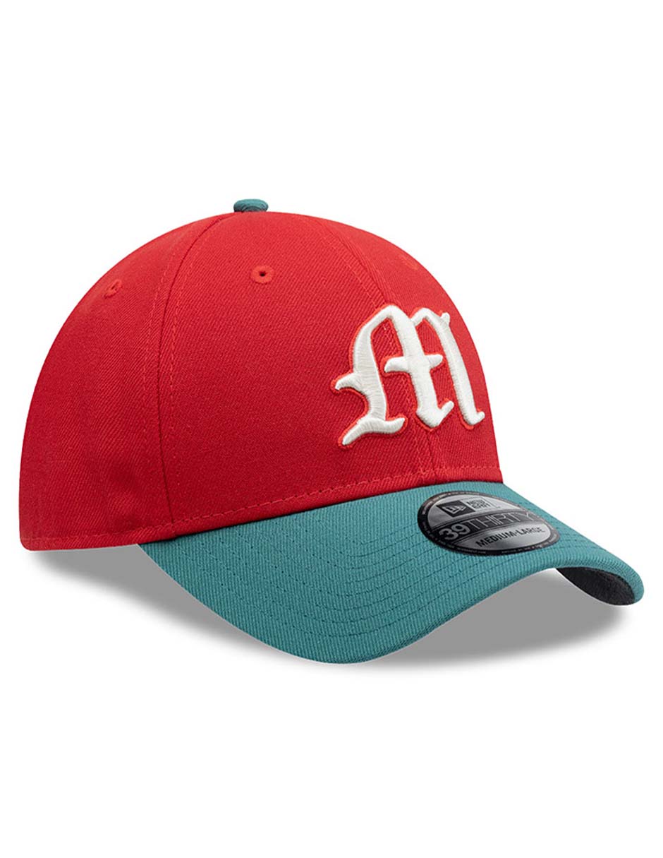 Gorra visera curva cerrada para béisbol new era lmb diablos rojos del méxico unisex