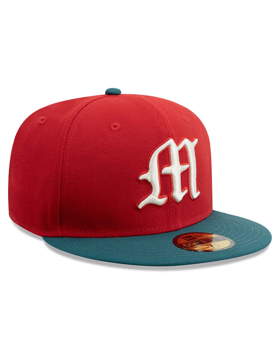 Gorra visera plana cerrada para béisbol new era lmb diablos rojos del méxico unisex