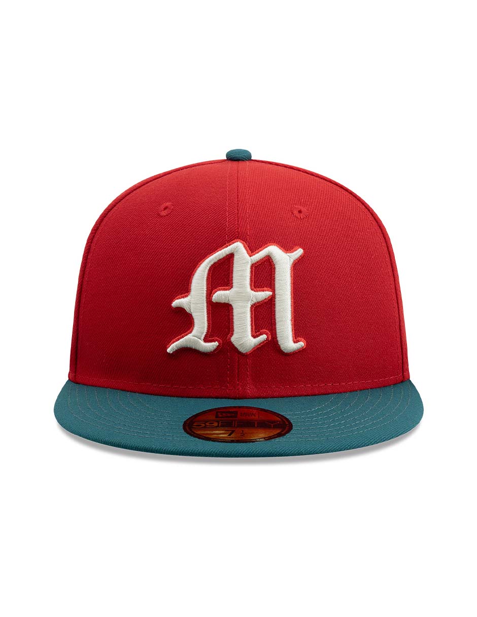 Gorra visera plana cerrada para béisbol new era lmb diablos rojos del méxico unisex