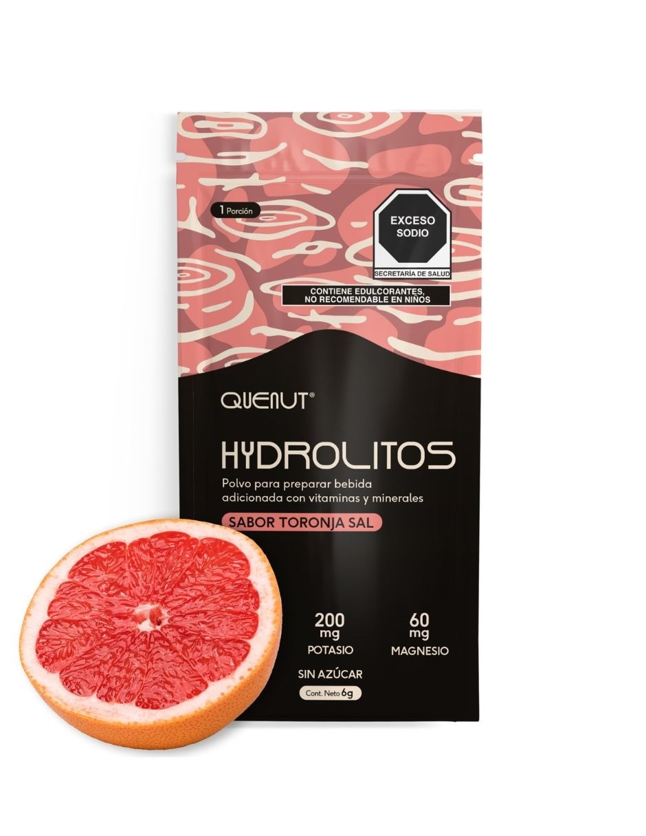Hydrolitos sabor toronja sobre de 6g con vitaminas y minerales de 30 piezas