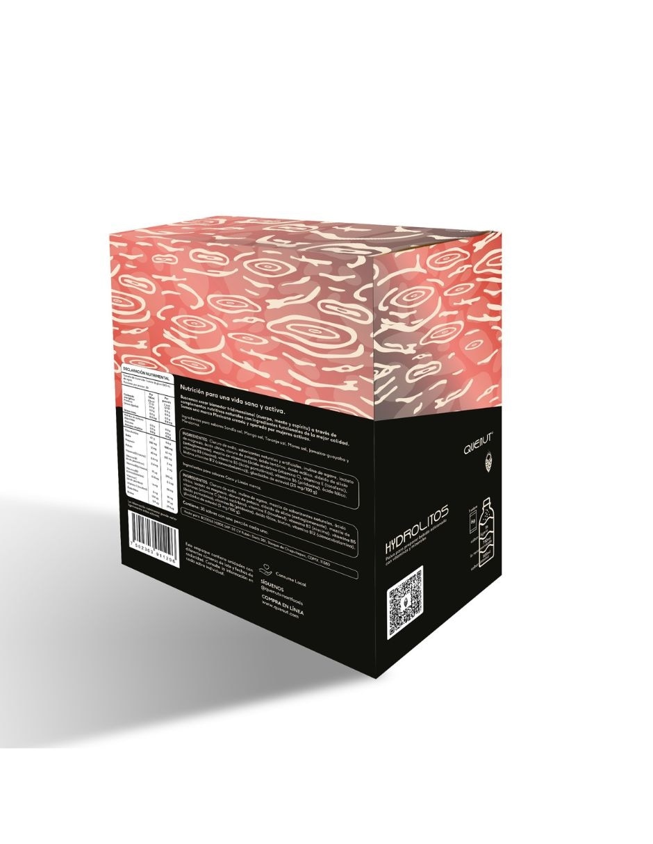 Hydrolitos sabor jamaica guayaba sobre de 6g con vitaminas y minerales sabor jamaica de 30 pzas