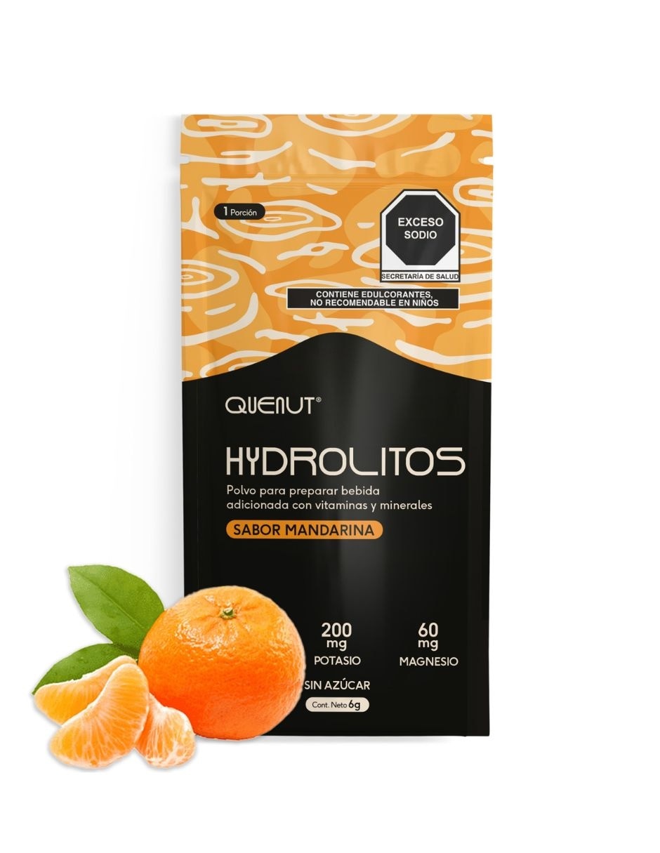 Hydrolitos sabor mandarina sobre de 6g con vitaminas y minerales de 30 piezas