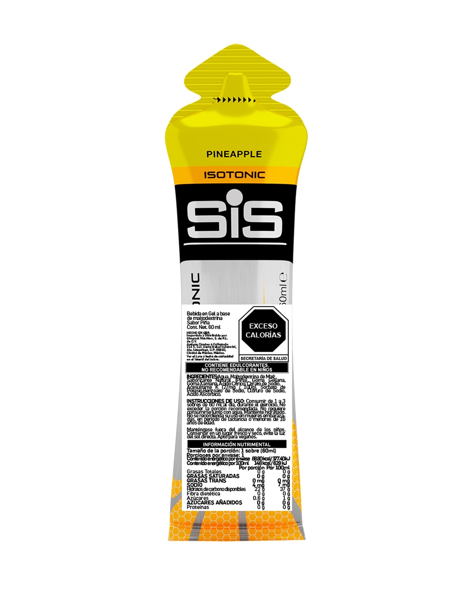 Gel energético sis gel go isotonic sabor piña de 60 ml sabor piña de