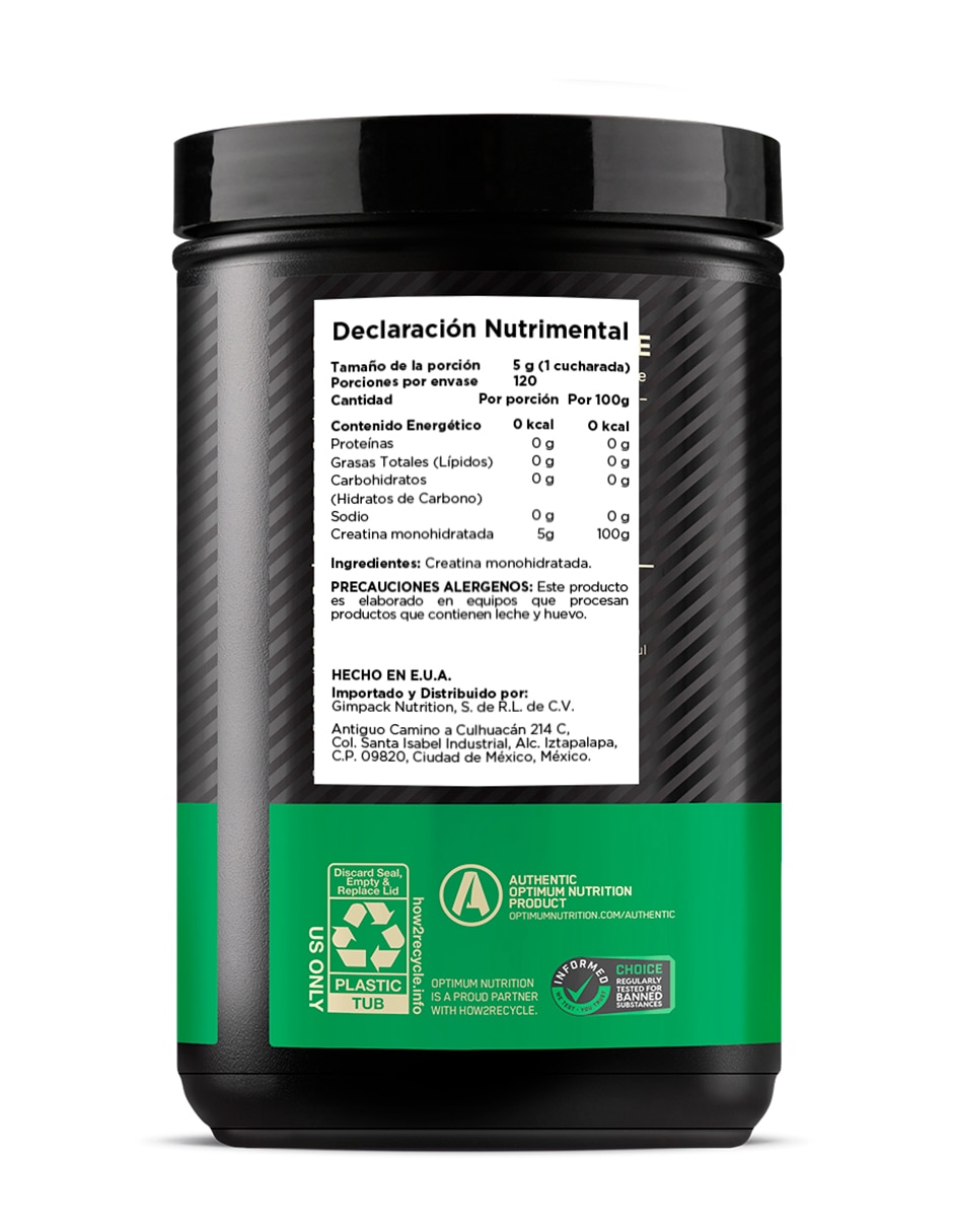 Creatina on creatina monohidratada en polvo - sin sabor 600g con creatina monohidratada 3