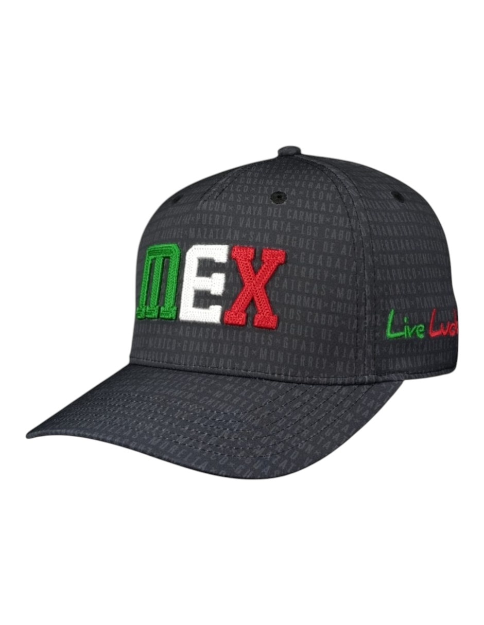 Gorra visera semicurva broche black clover mexico edition unisex