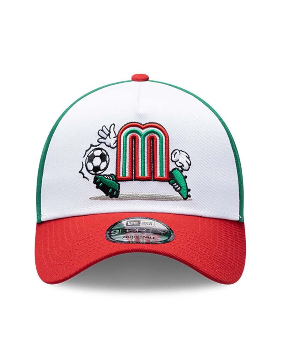 Gorra visera curva correa ajustable new era cartoon soccer México unisex