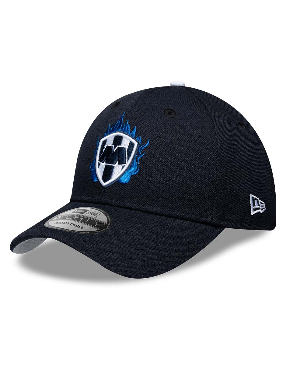 Gorra visera curva correa ajustable para Fútbol New Era LMX FLAMES Monterrey Rayados de Monterrey unisex
