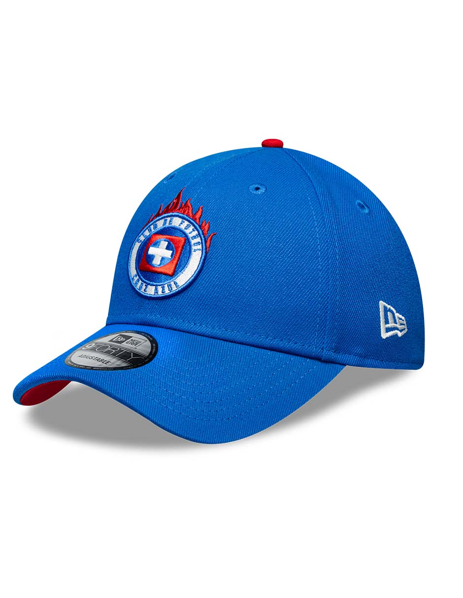 Gorra visera curva correa ajustable para Fútbol New Era LMX FLAMES Cruz Azul Club de Fútbol Cruz Azul unisex