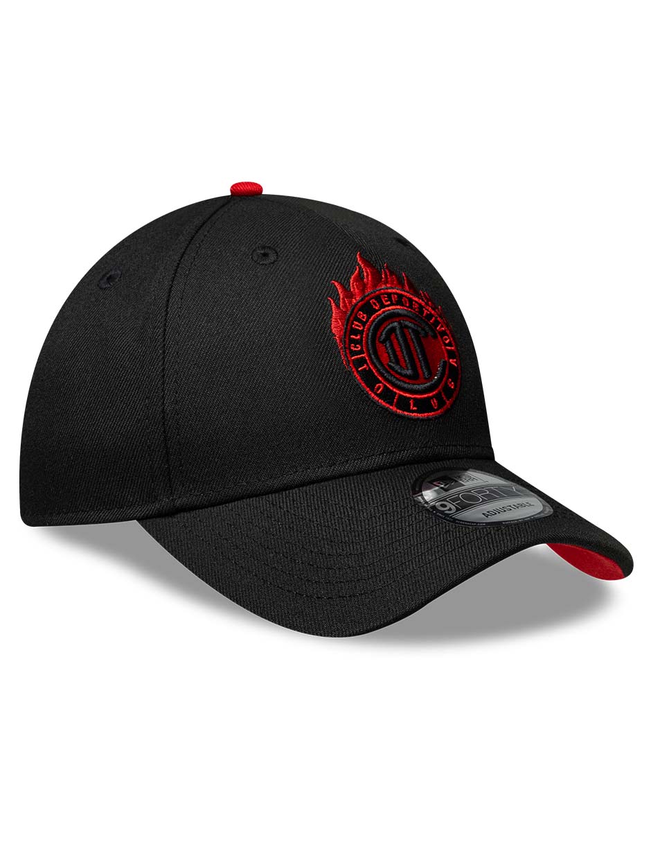 Gorra visera curva correa ajustable para Fútbol New Era LMX FLAMES Diablos Club Deportivo Toluca unisex