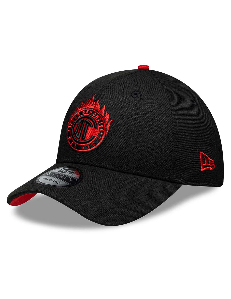 Gorra visera curva correa ajustable para Fútbol New Era LMX FLAMES Diablos Club Deportivo Toluca unisex