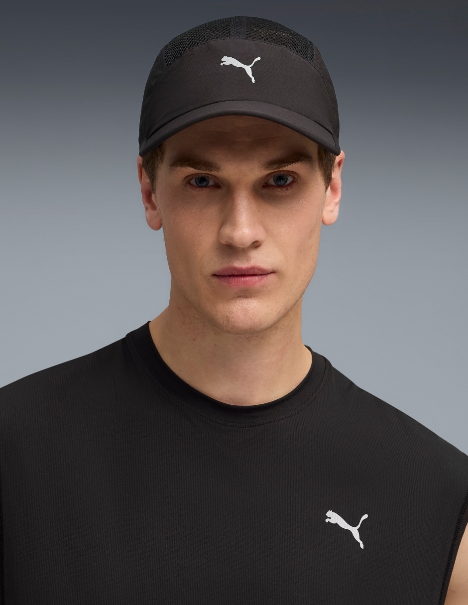 Gorra con visera curva para entrenamiento Puma Short Visor Mesh 5 Panel Cap unisex