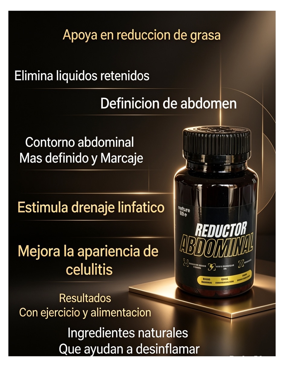 Reductor y definidor abdominal con multivitaminico 3