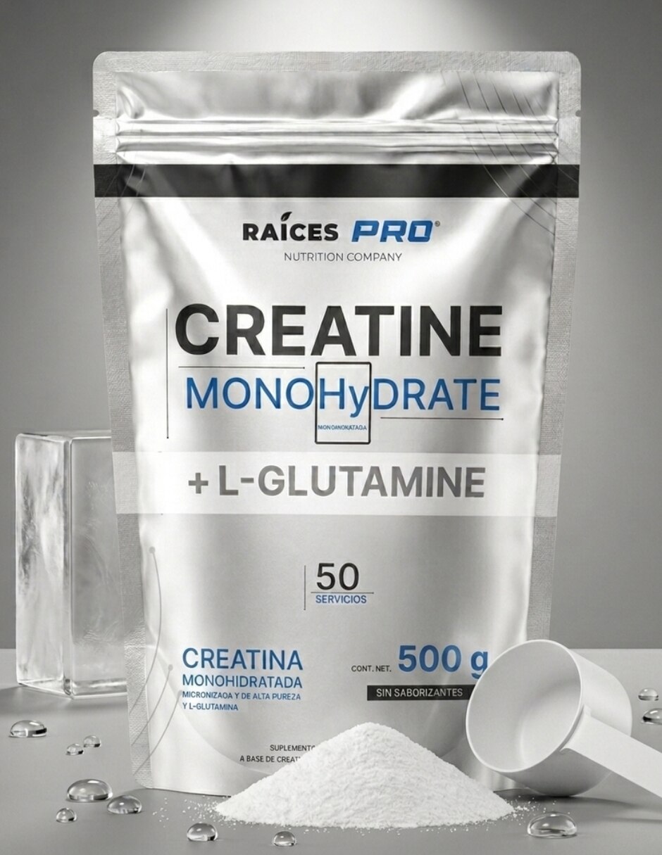 Creatina monohidratada + L-glutamine con creatina de 500 g 5