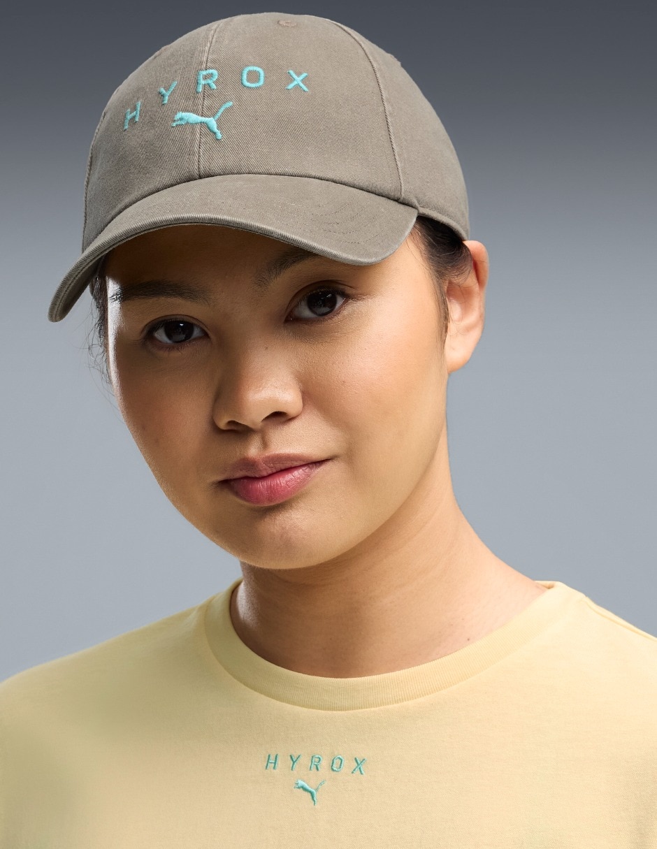 Gorra con visera curva para entrenamiento puma x hyrox bb cap para hombre