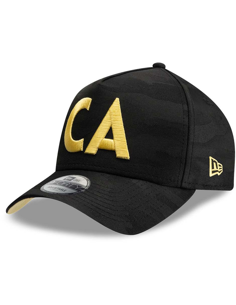 Gorra visera curva snapback para fútbol Lmx Camo Black Club América para adulto