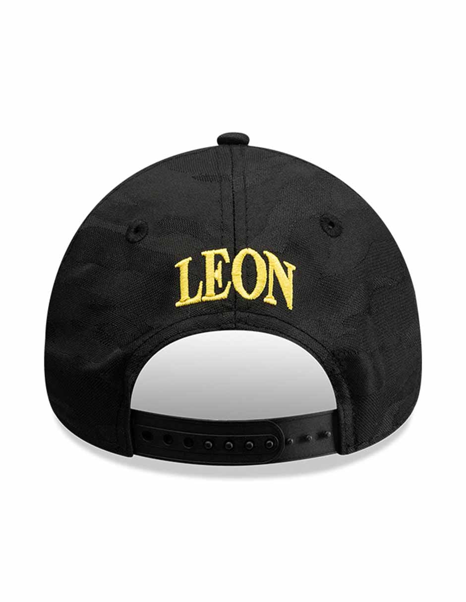 Gorra visera curva snapback para fútbol Lmx Camo Black León Club León para adulto 4