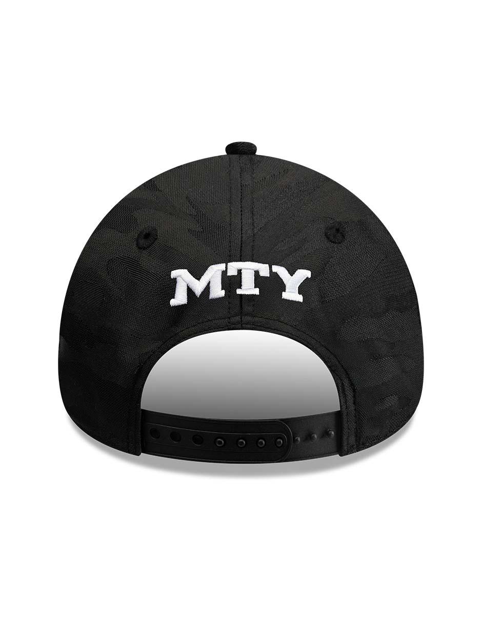Gorra visera curva snapback para fútbol Lmx Camo Black Monterrey Rayados de Monterrey para adulto 4