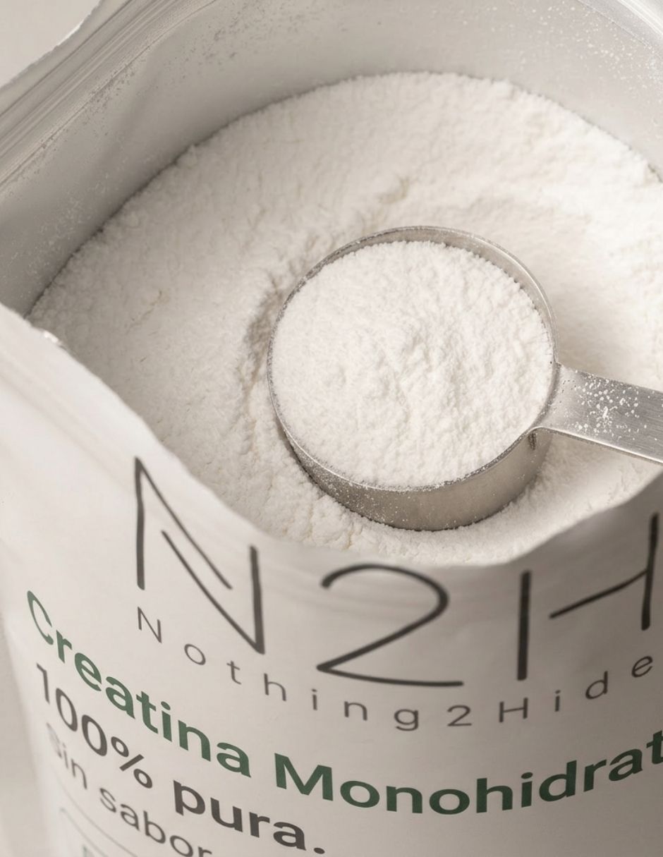 Creatina monohidratada n2h 100% pura sin sabor 300 g con creatina monohidratada