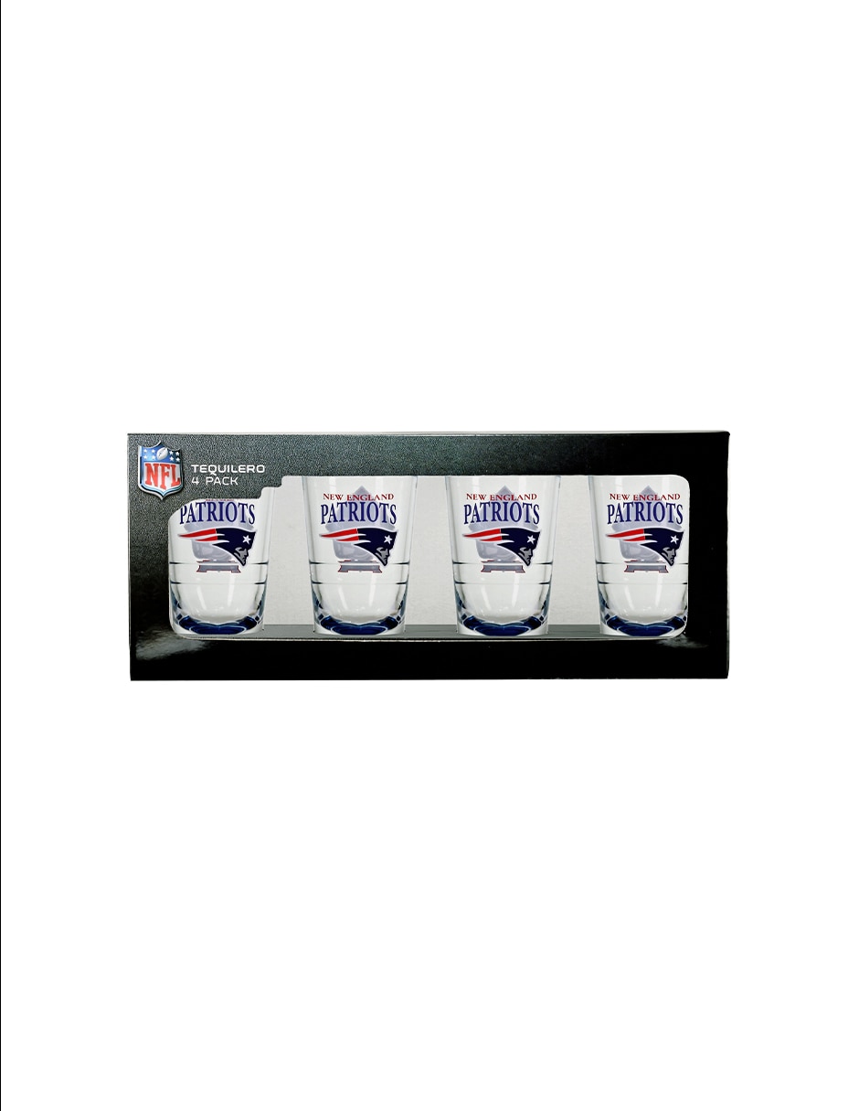 Vaso tequilero nfl 2026 de cristal con 4 piezas 2