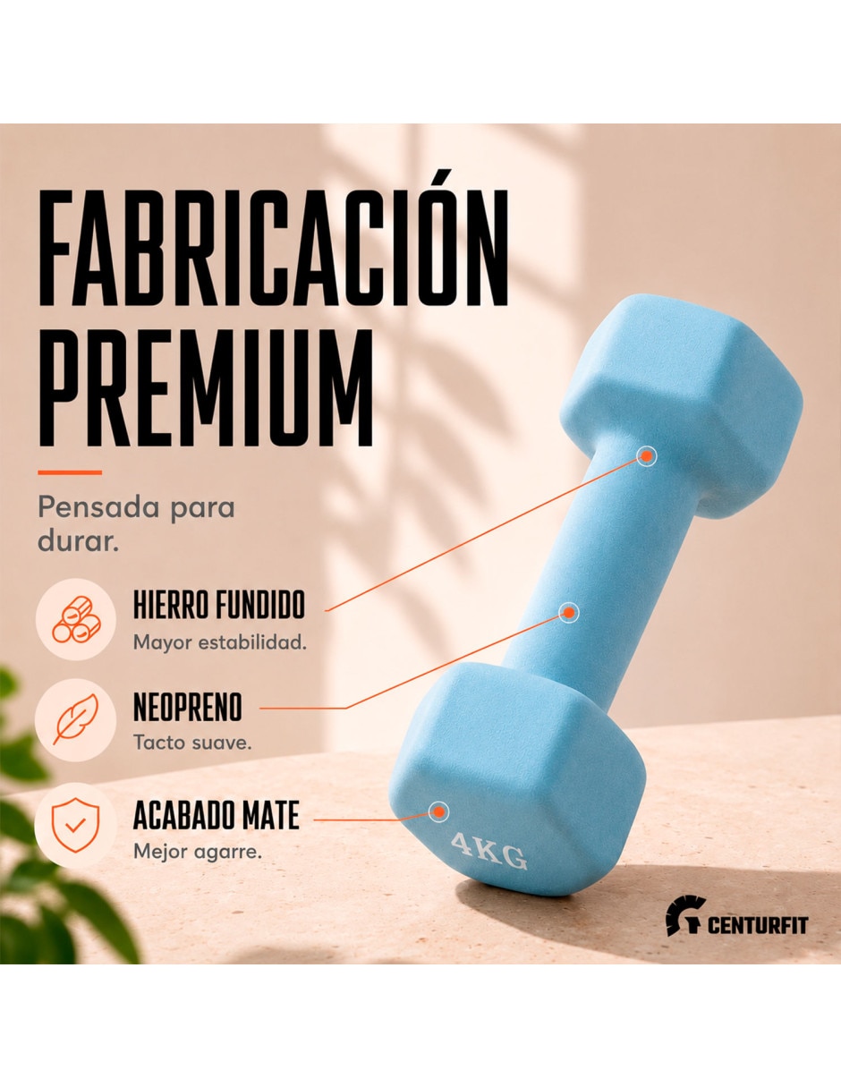 Mancuerna de peso variable 2 kg 2 piezas