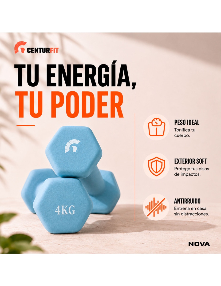Mancuerna de peso variable 2 kg 2 piezas 5