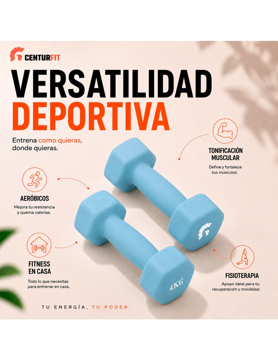 Mancuerna de peso variable 2 kg 2 piezas 6